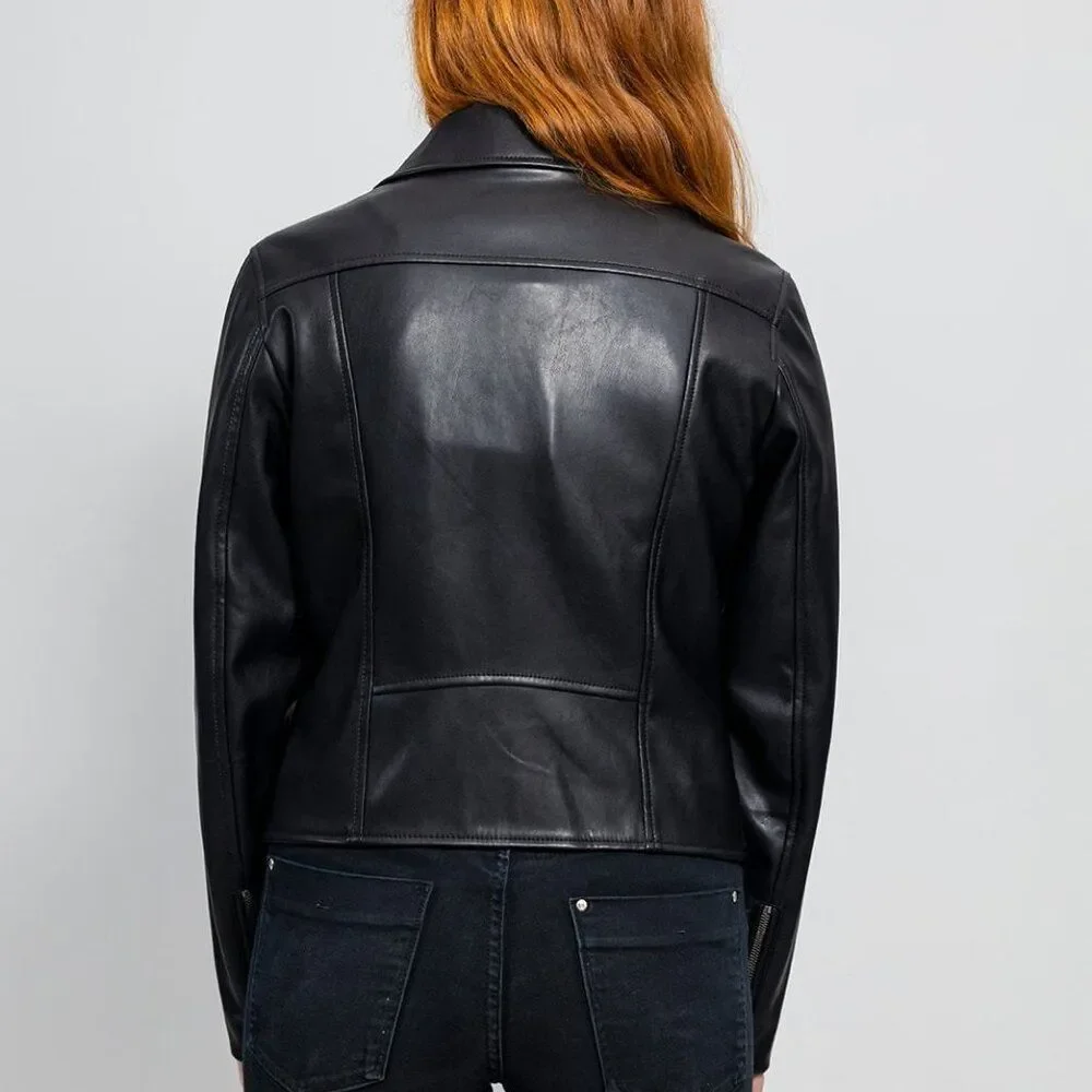Women's Vegan Faux Leather Jacket